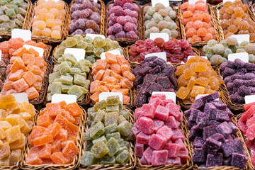 Colorful Sweet Jelly For Sale In Spanish Market