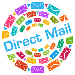 Direct Mail Envelope Colorful Circular Badge Style 
