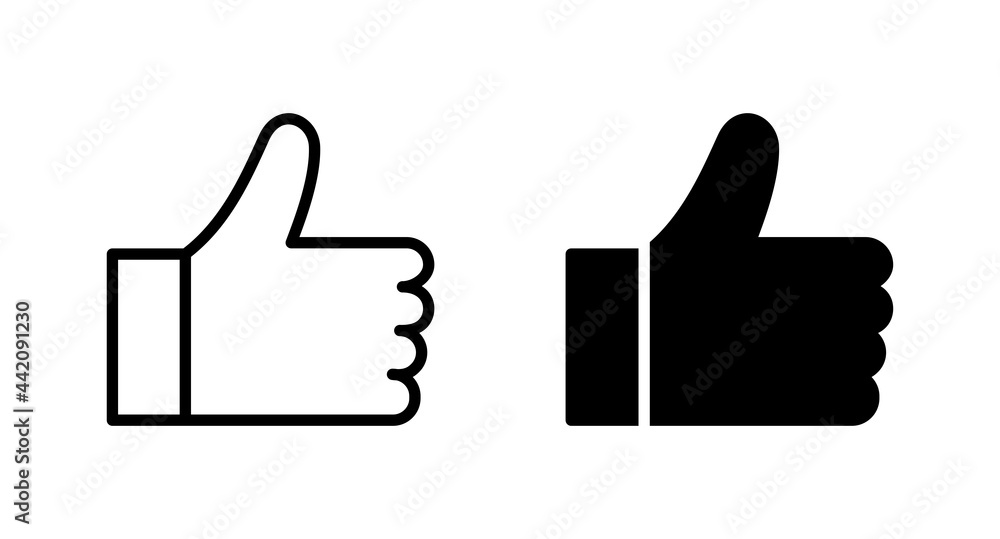 Poster hand like icon vector for web, computer and mobile app