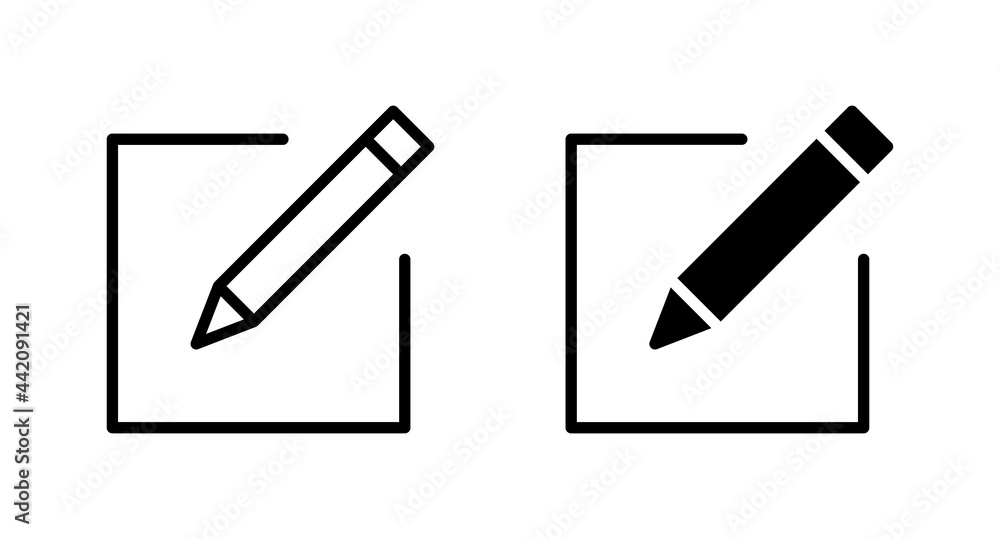 Poster edit icon vector for web, computer and mobile app