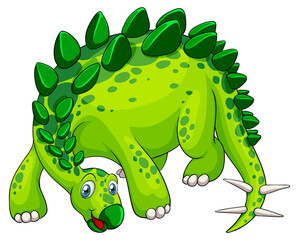 A stegosaurus dinosaur cartoon character