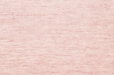 Linen fabric texture background. Simple and basic pattern textile. Natural peach pink cloth surface...