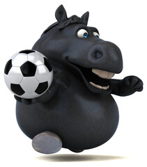 Naklejka premium Fun horse - 3D Illustration