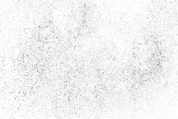 Distressed black texture. Dark grainy texture on white background. Dust overlay textured. Grain noise particles. Rusted white effect. Grunge design elements. Vector illustration, EPS 10.