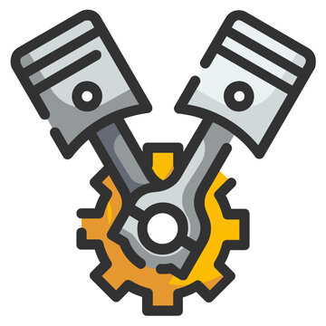 recommend clip art: piston line icon