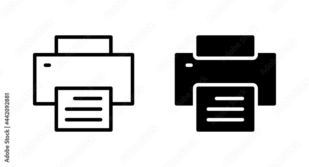 Poster printer icon vector for web, computer and mobile app