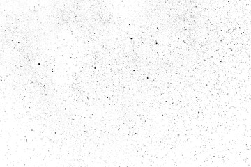 Distressed black texture. Dark grainy texture on white background. Dust overlay textured. Grain noise particles. Rusted white effect. Grunge design elements. Vector illustration, EPS 10.