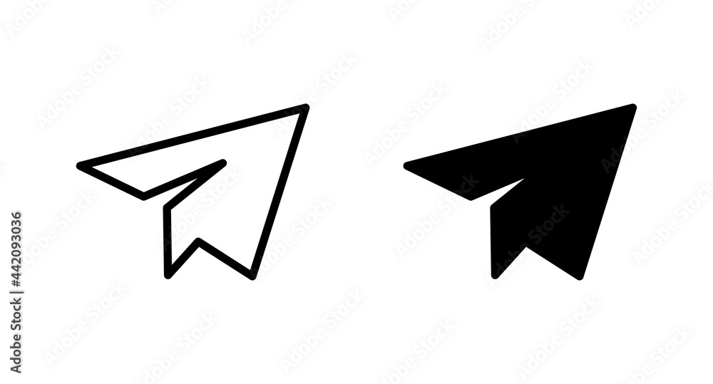 Poster paper plane icon vector for web, computer and mobile app