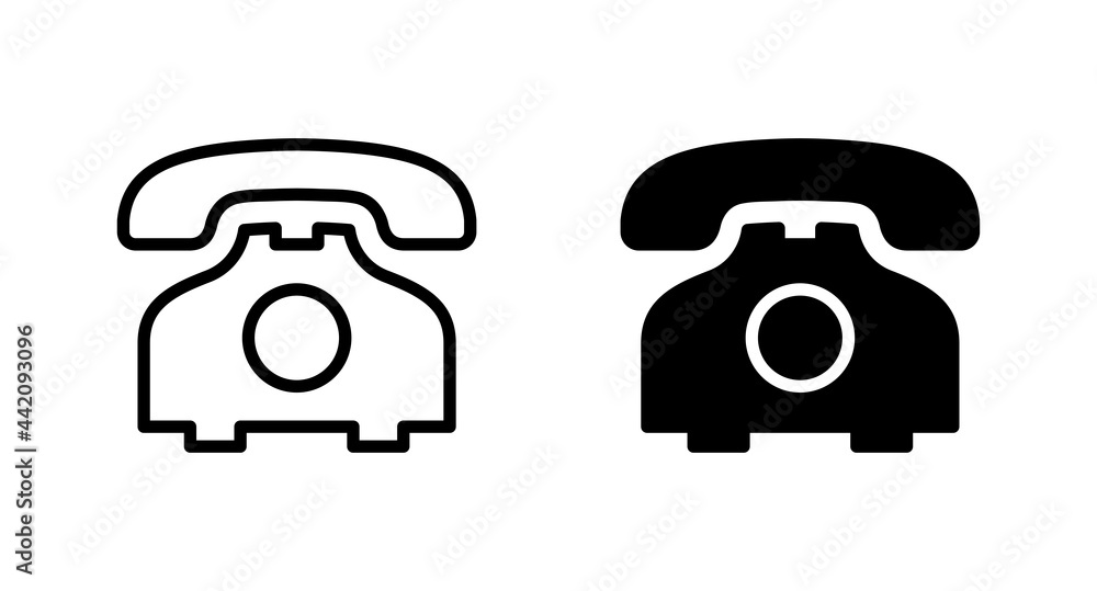 Poster telephone icon vector for web, computer and mobile app