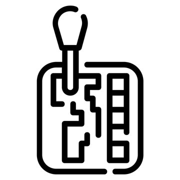 gearstick line icon