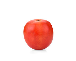 red tomato isolated on white background with clipping path