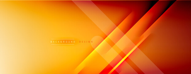 Abstract background - lines composition created with lights and shadows. Technology or business digital template. Trendy simple fluid color gradient abstract background with dynamic