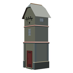 House, cottage, villa. Vector image on a white background.
