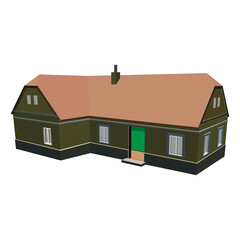 House, cottage, villa. Vector image on a white background.
