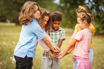 Fototapeta premium School friends will be together forever.