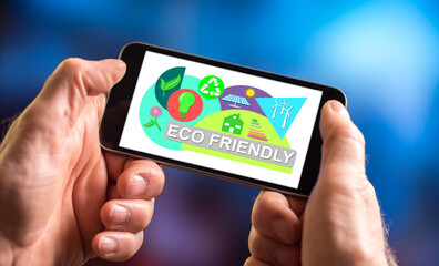 Eco friendly concept on a smartphone