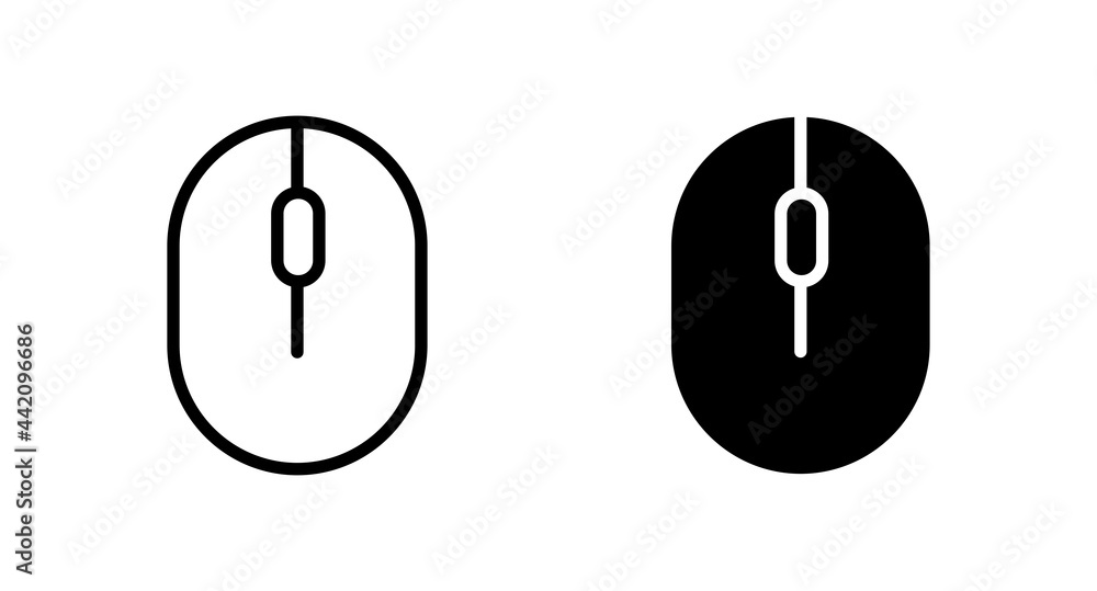 Aufkleber mouse icon vector for web, computer and mobile app