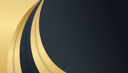 Abstract black and gold luxury simple minimal background
