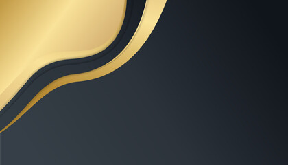 Abstract black and gold luxury simple minimal background