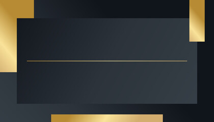 Abstract black and gold luxury simple minimal background