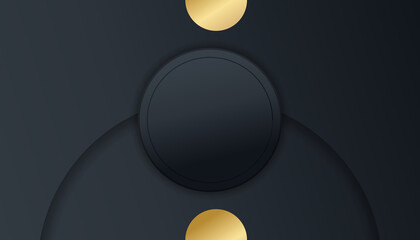 Black simple minimal abstract background with dark concept. Vector Illustration.