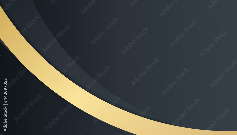 Poster abstract black and gold luxury simple minimal background