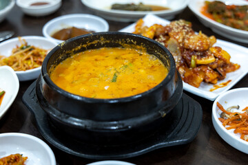 Korean hot steamed tofu