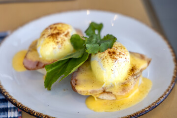 Ham Egg and Cheese on the Table