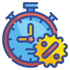 time sale line icon
