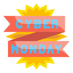 cyber monday flat icon