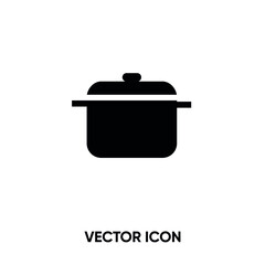 Cooking pot vector icon . Modern, simple flat vector illustration for website or mobile app.Pot symbol, logo illustration. Pixel perfect vector graphics	