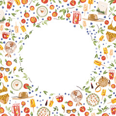 Trendy summer templates. Good for poster, invitation, card, flyer, cover, banner, brochure.