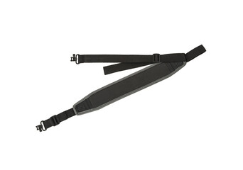 Sturdy modern nylon shoulder strap. Weapon strap. Isolate on a white back