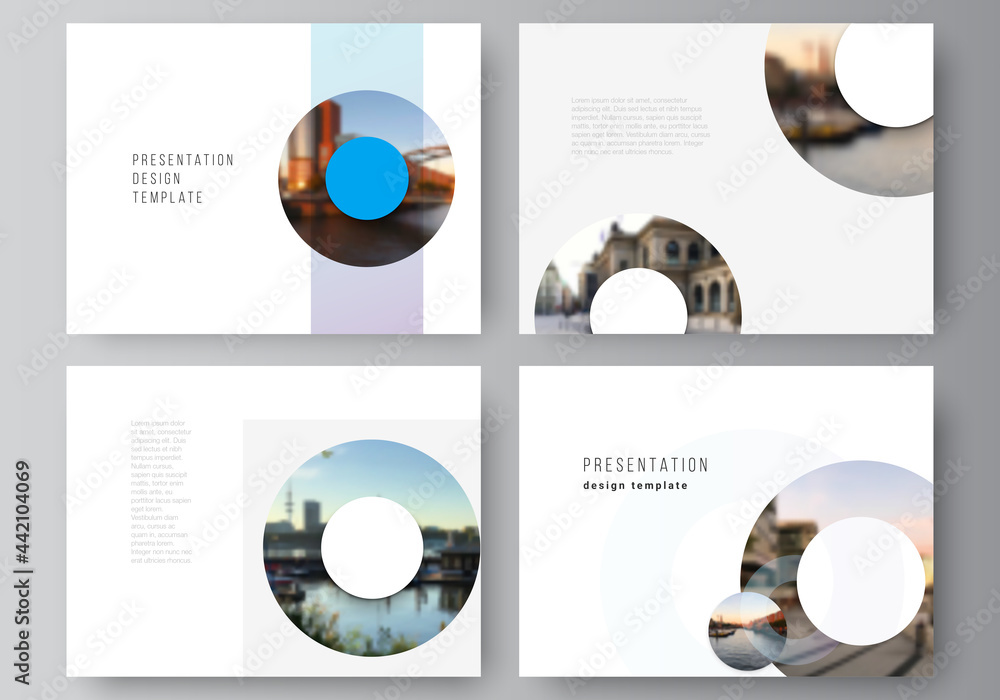 Poster vector layout of the presentation slides design business templates, multipurpose template for presen