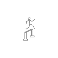 high jump icon isolated on white background