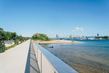 Seaworld drive beach near seaworld on the Gold Coast 