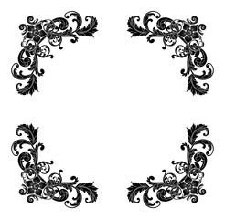 Decorative hand drawn classic vintage ornament Text Separator. Retro hand drawn text dividers victorian old frames. Text lines vintage border scribble dividing line elements doodle vector illustration