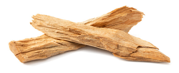 sandalwood sticks isolated on the white background