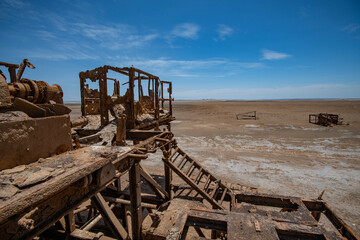 Fototapeta premium Old oil rig Namibia