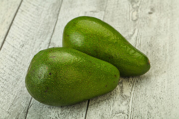 Two ripe exotic avocado vegetable
