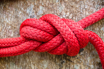 A knot in a climbing rope technuque