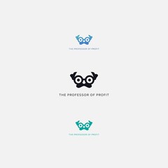 simple head doctor logo eyeglasses modern