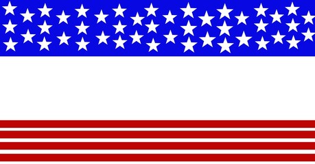 Composition of bands of stars and stripe patterns of american flag