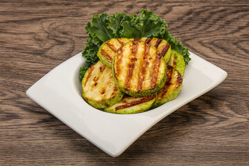 Vegan cuisine Grilled zucchini slices