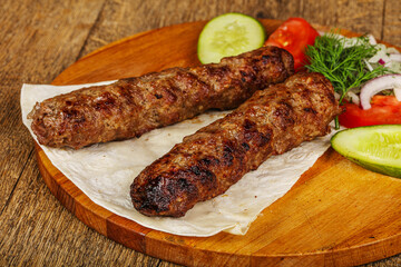 Beef skewer minced meat shashlik