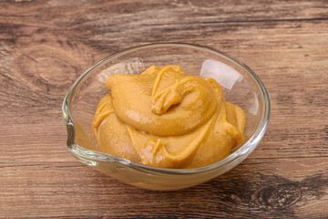 Peanut butter in the bowl