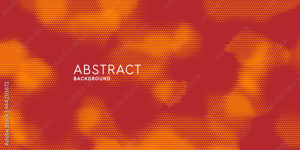 Poster template with spots consisting of circles of various sizes. abstract vector halftone background.