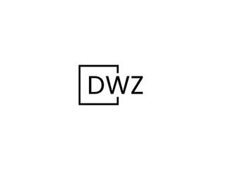 DWZ Letter Initial Logo Design Vector Illustration