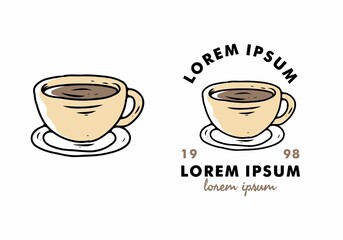 Brown Coffee cup illustration drawing