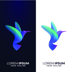 AWESOME HUMMING BIRD LOGO TEMPLATE